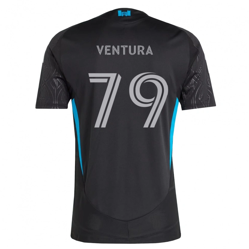 Danxen Hombre Camiseta Sebastian Ventura #79 Negro Blanco Azul Cielo 2ª Equipación 2026/27 La Camisa México