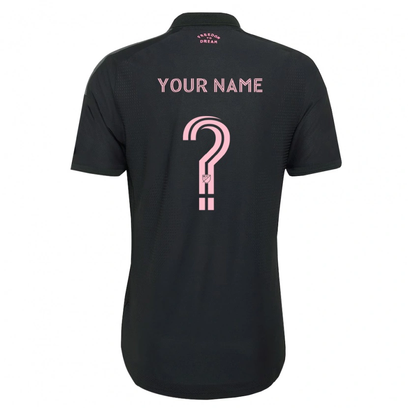 Danxen Hombre Camiseta Su Nombre #0 Rosa Negro Blanco 2ª Equipación 2026/27 La Camisa México