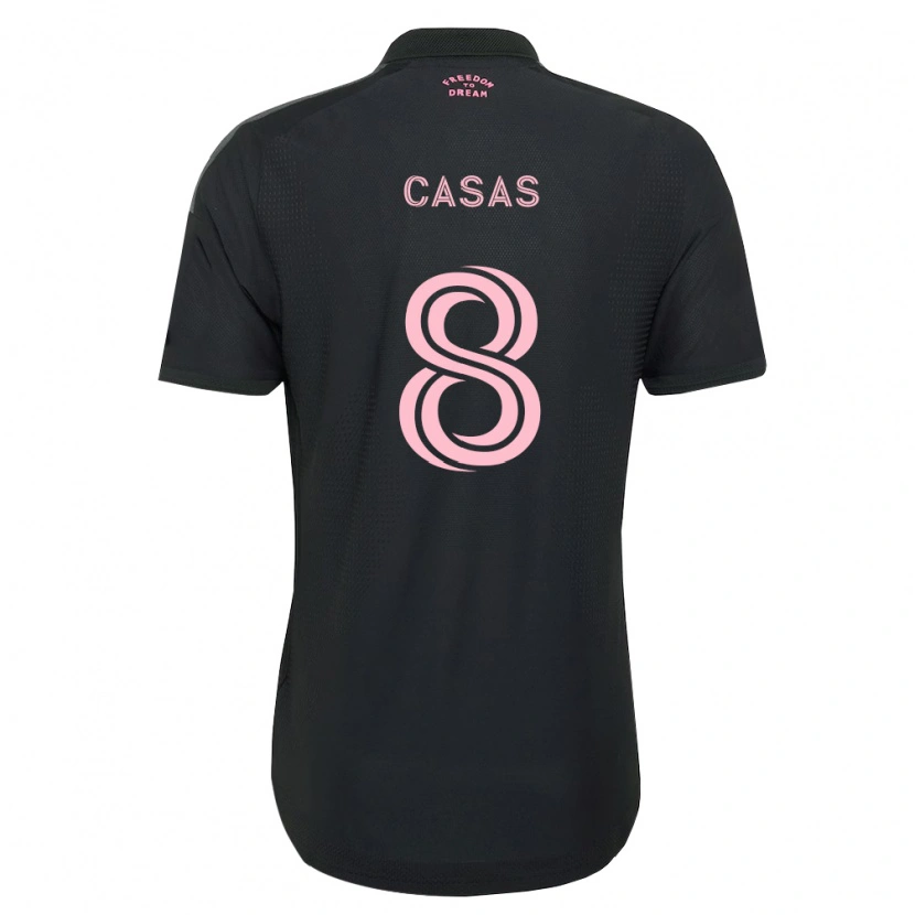 Danxen Hombre Camiseta Pep Casas #8 Rosa Negro Blanco 2ª Equipación 2026/27 La Camisa México