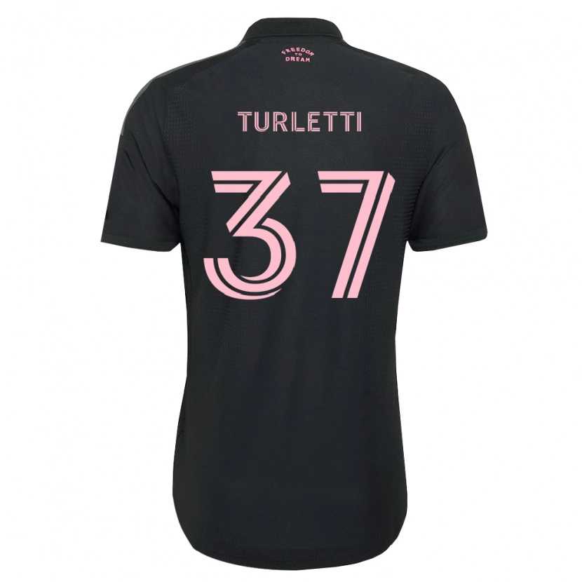 Danxen Hombre Camiseta Mateo Turletti #37 Rosa Negro Blanco 2ª Equipación 2026/27 La Camisa México