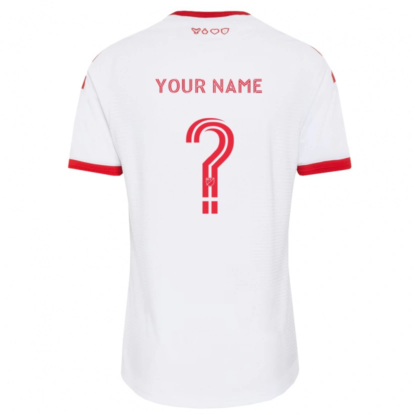 Danxen Hombre Camiseta Su Nombre #0 Blanco Rojo Negro 2ª Equipación 2026/27 La Camisa México