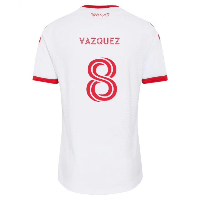 Danxen Hombre Camiseta Víctor Vázquez #8 Blanco Rojo Negro 2ª Equipación 2026/27 La Camisa México