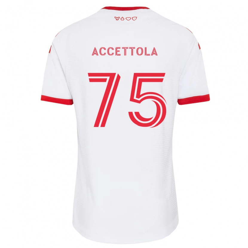 Danxen Hombre Camiseta Luca Accettola #75 Blanco Rojo Negro 2ª Equipación 2026/27 La Camisa México