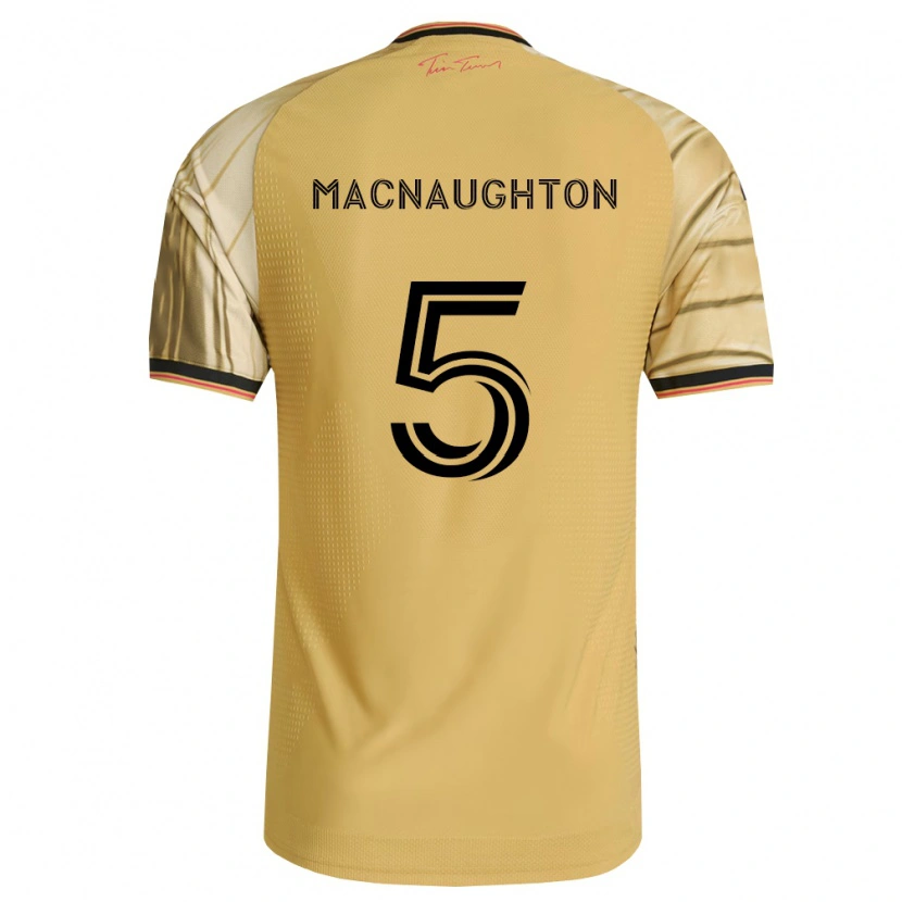 Danxen Hombre Camiseta Lukas Macnaughton #5 Marrón Amarillo Negro 2ª Equipación 2026/27 La Camisa México