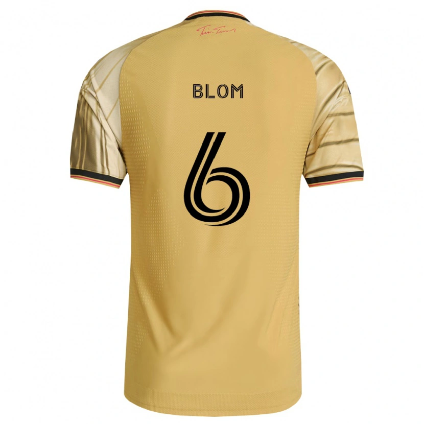 Danxen Hombre Camiseta Njabulo Blom #6 Marrón Amarillo Negro 2ª Equipación 2026/27 La Camisa México