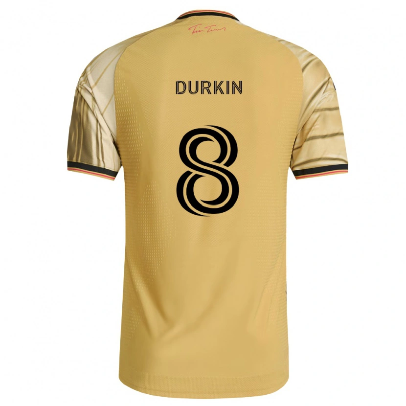 Danxen Hombre Camiseta Chris Durkin #8 Marrón Amarillo Negro 2ª Equipación 2026/27 La Camisa México