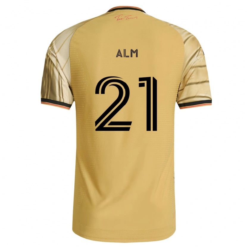Danxen Hombre Camiseta Rasmus Alm #21 Marrón Amarillo Negro 2ª Equipación 2026/27 La Camisa México