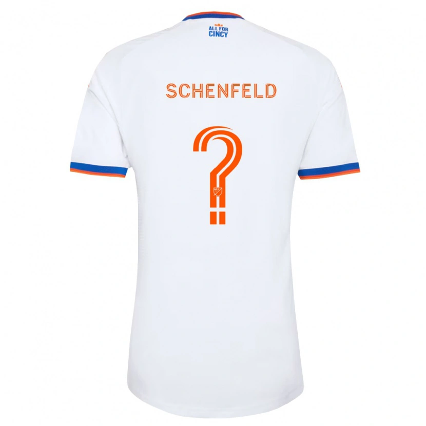 Danxen Hombre Camiseta Matthew Schenfeld #0 Blanco Azul Marino Naranja 2ª Equipación 2026/27 La Camisa México