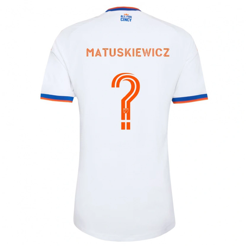 Danxen Hombre Camiseta Lincoln Matuskiewicz #0 Blanco Azul Marino Naranja 2ª Equipación 2026/27 La Camisa México