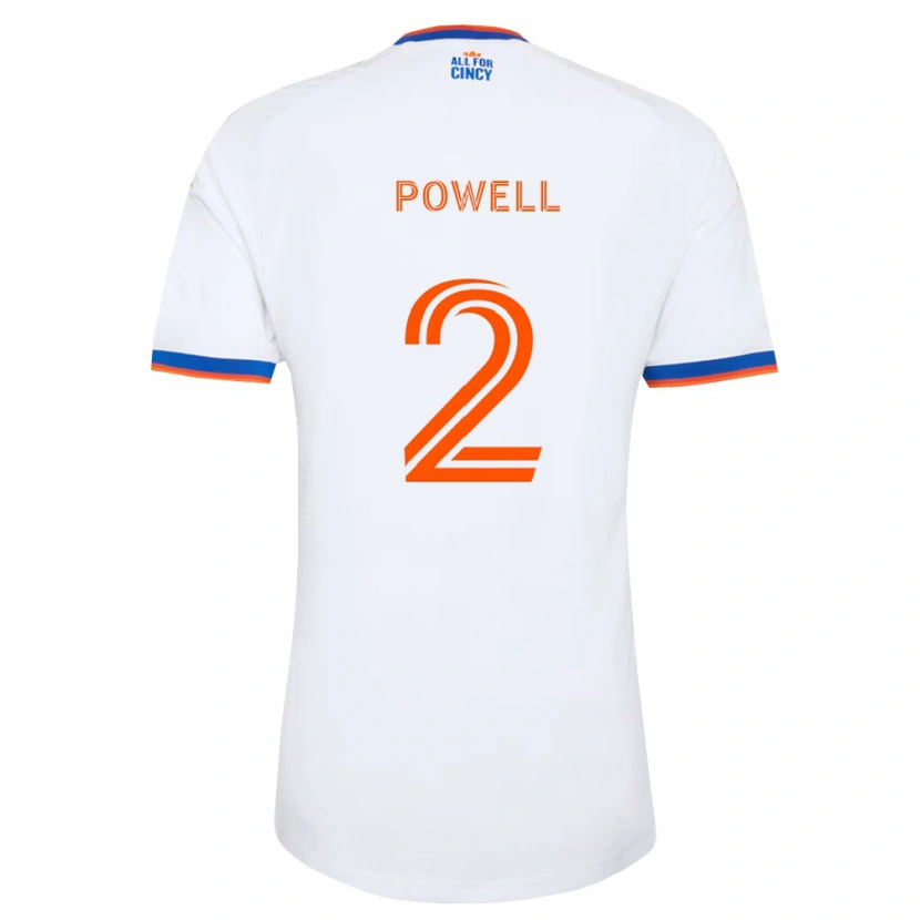 Danxen Hombre Camiseta Alvas Powell #2 Blanco Azul Marino Naranja 2ª Equipación 2026/27 La Camisa México