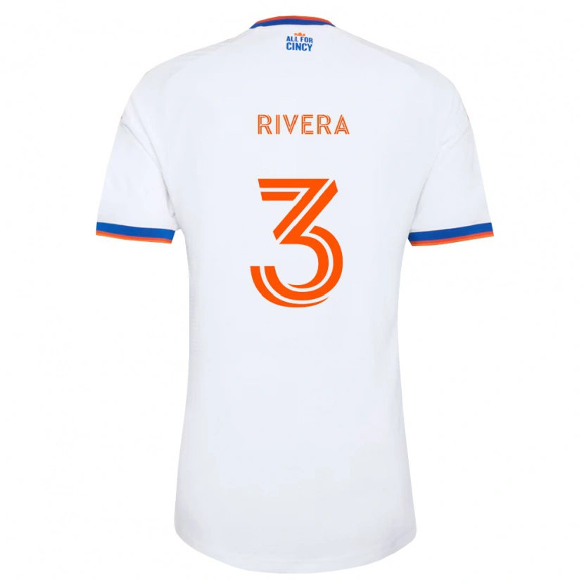Danxen Hombre Camiseta Nicholas Rivera #3 Blanco Azul Marino Naranja 2ª Equipación 2026/27 La Camisa México