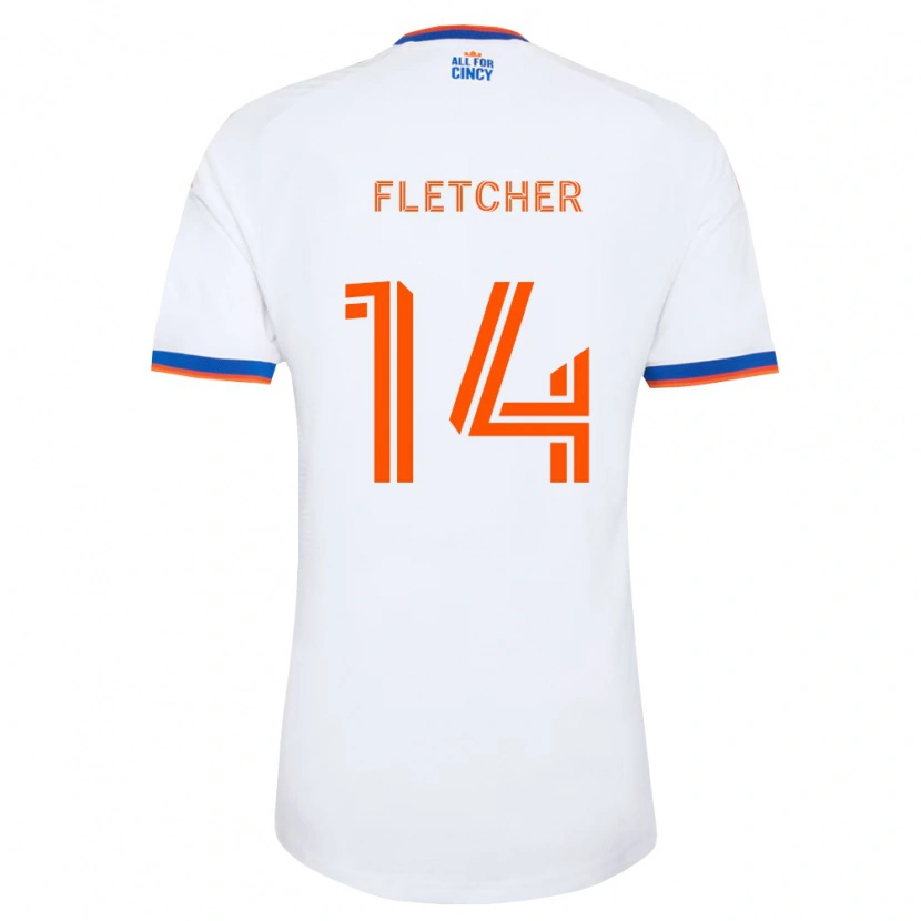 Danxen Hombre Camiseta Kristian Fletcher #14 Blanco Azul Marino Naranja 2ª Equipación 2026/27 La Camisa México