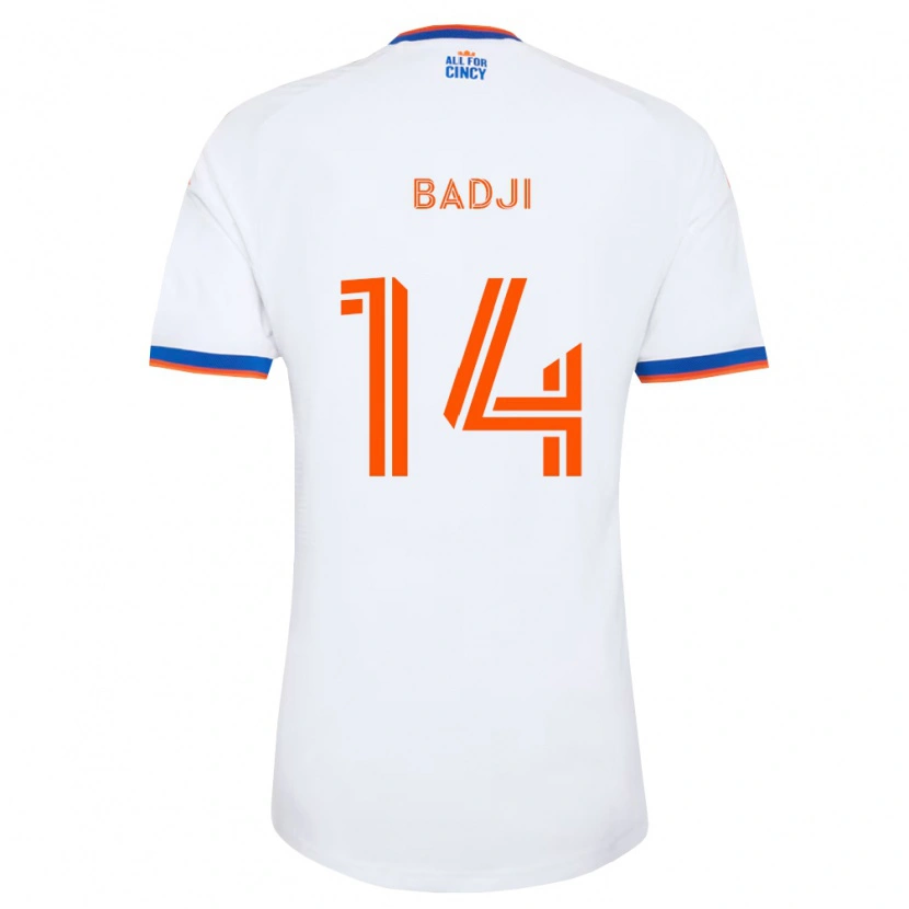 Danxen Hombre Camiseta Dominique Badji #14 Blanco Azul Marino Naranja 2ª Equipación 2026/27 La Camisa México