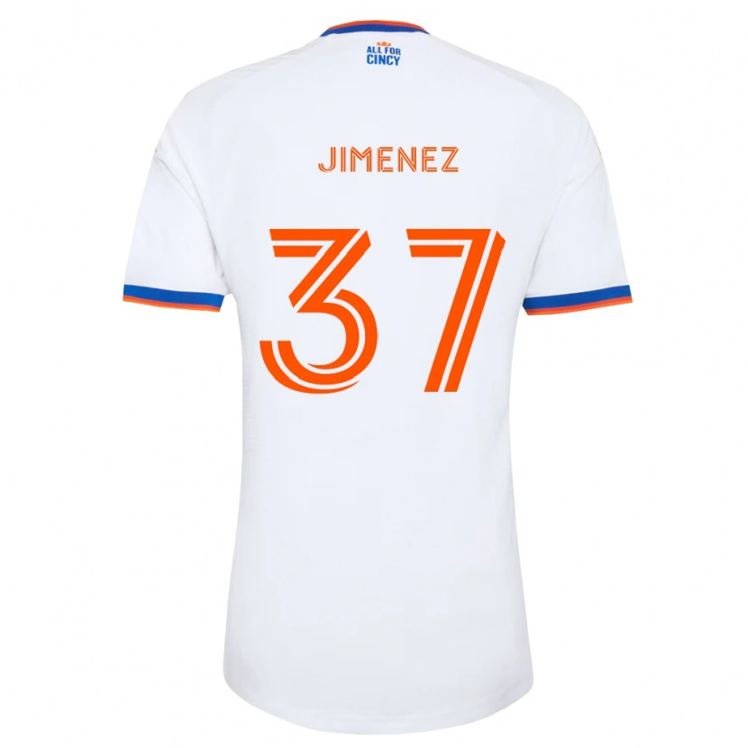 Danxen Hombre Camiseta Stiven Jimenez #37 Blanco Azul Marino Naranja 2ª Equipación 2026/27 La Camisa México