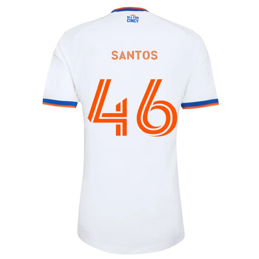Danxen Hombre Camiseta Guilherme Santos #46 Blanco Azul Marino Naranja 2ª Equipación 2026/27 La Camisa México