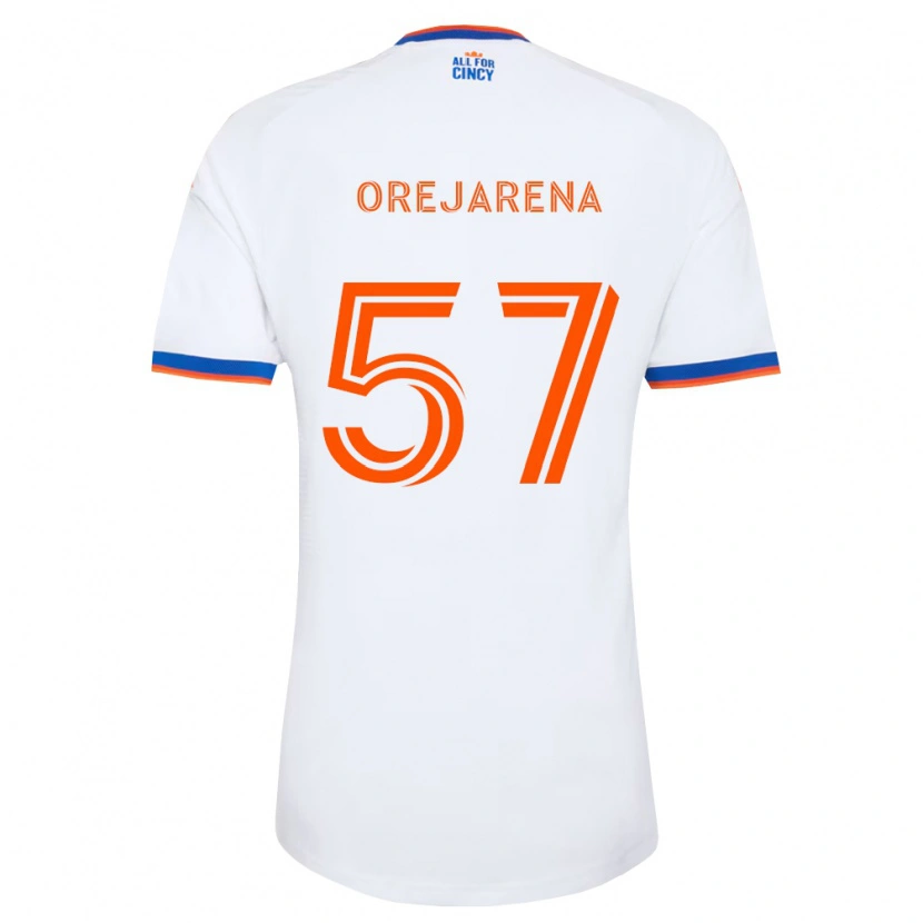 Danxen Hombre Camiseta Leo Orejarena #57 Blanco Azul Marino Naranja 2ª Equipación 2026/27 La Camisa México