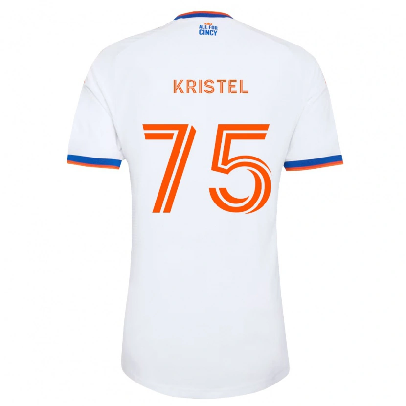 Danxen Hombre Camiseta Brandon Kristel #75 Blanco Azul Marino Naranja 2ª Equipación 2026/27 La Camisa México