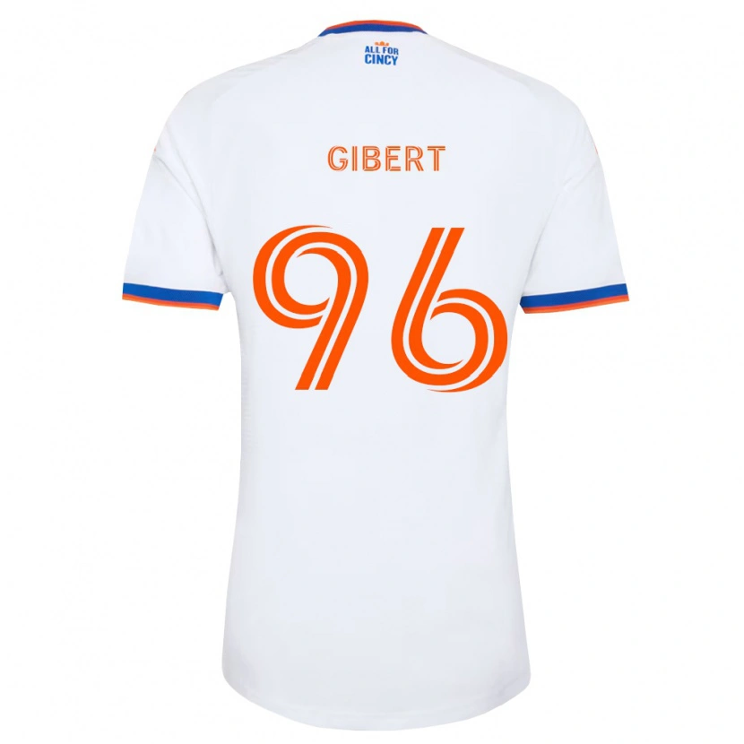 Danxen Hombre Camiseta Gaël Gibert #96 Blanco Azul Marino Naranja 2ª Equipación 2026/27 La Camisa México
