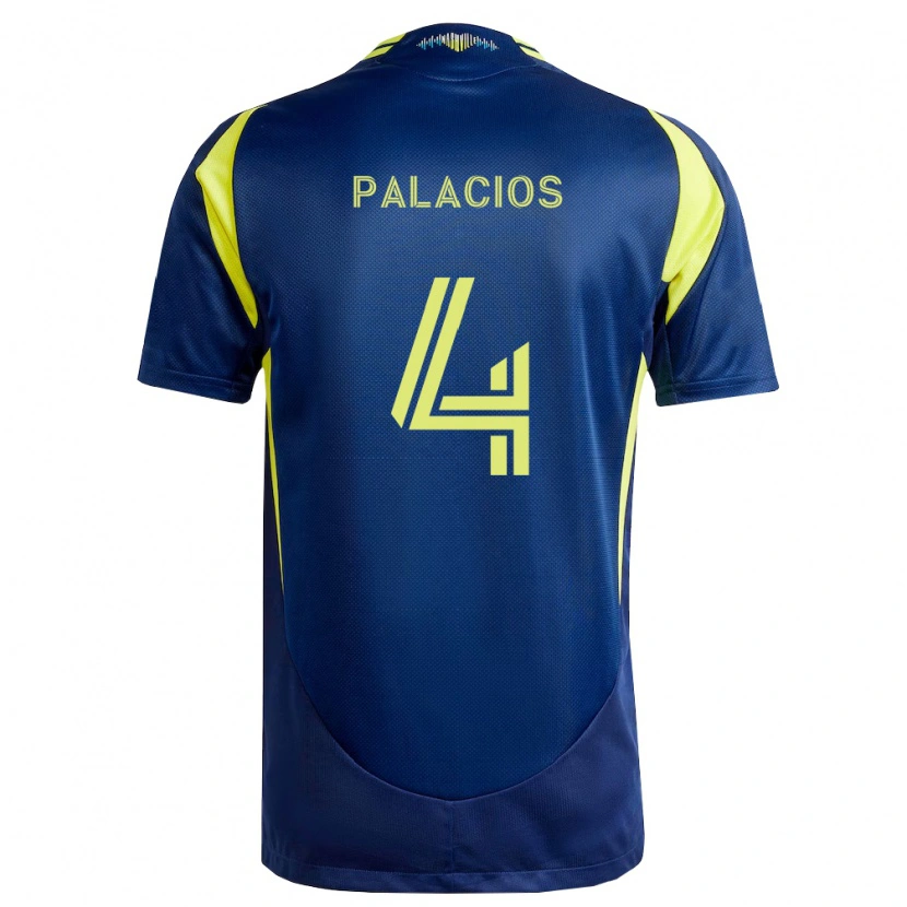 Danxen Hombre Camiseta Jeison Palacios #4 Amarillo Azul Marino 2ª Equipación 2026/27 La Camisa México