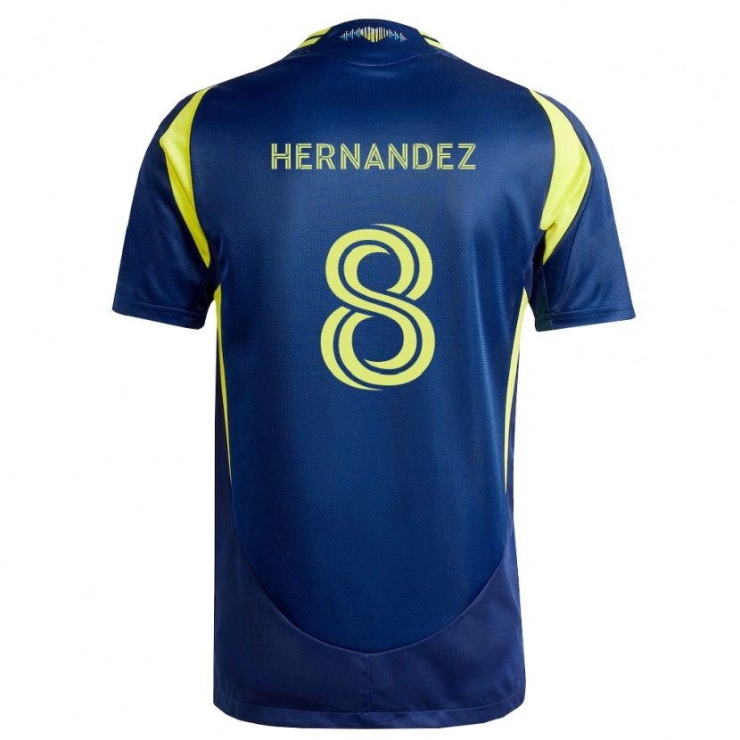 Danxen Hombre Camiseta Jonathan Hernández #8 Amarillo Azul Marino 2ª Equipación 2026/27 La Camisa México