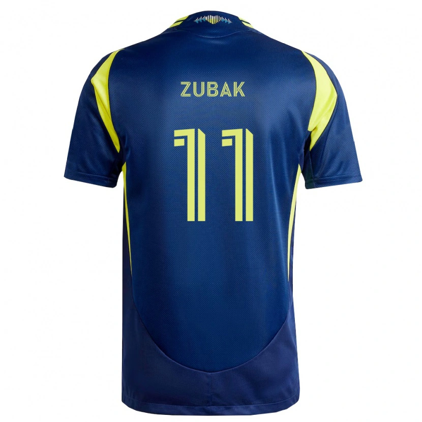 Danxen Hombre Camiseta Ethan Zubak #11 Amarillo Azul Marino 2ª Equipación 2026/27 La Camisa México