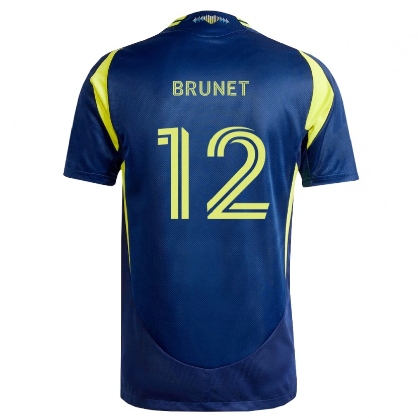 Danxen Hombre Camiseta Charles-Emile Brunet #12 Amarillo Azul Marino 2ª Equipación 2026/27 La Camisa México
