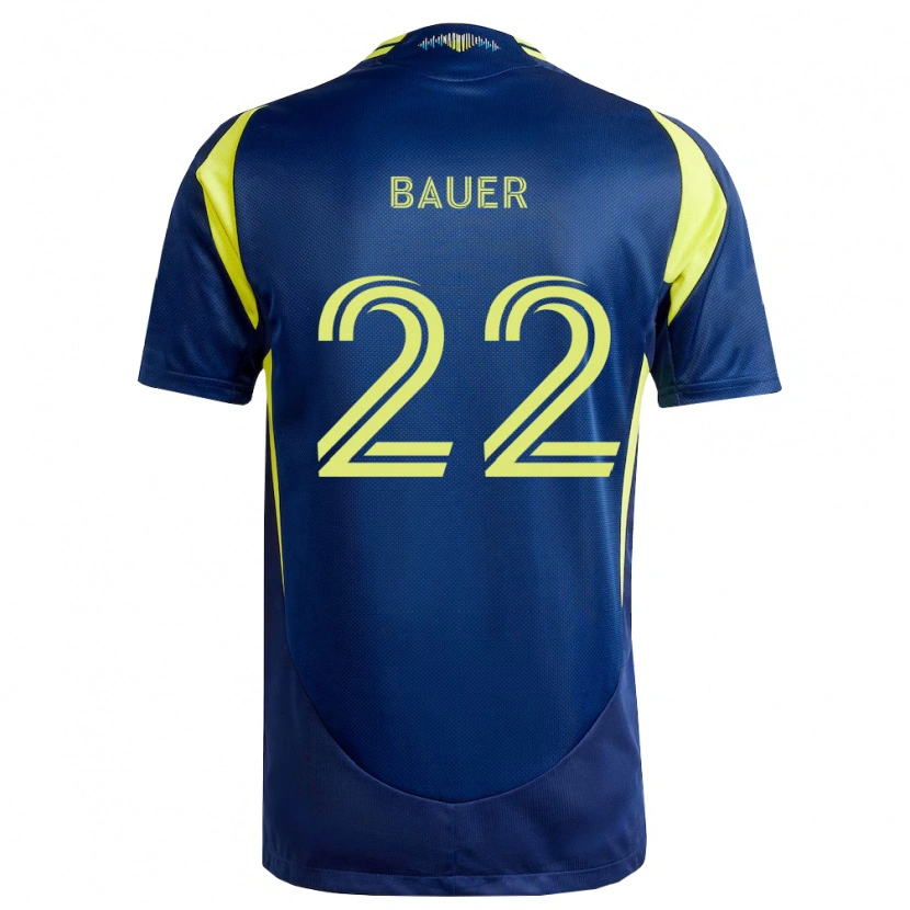 Danxen Hombre Camiseta Josh Bauer #22 Amarillo Azul Marino 2ª Equipación 2026/27 La Camisa México
