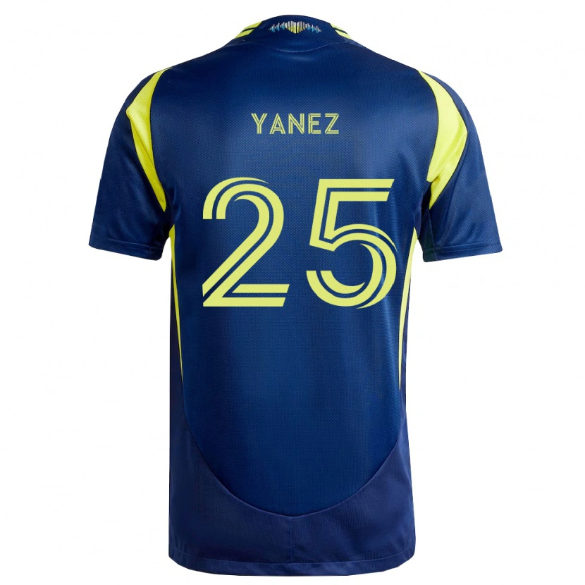 Danxen Hombre Camiseta Zidane Yáñez #25 Amarillo Azul Marino 2ª Equipación 2026/27 La Camisa México