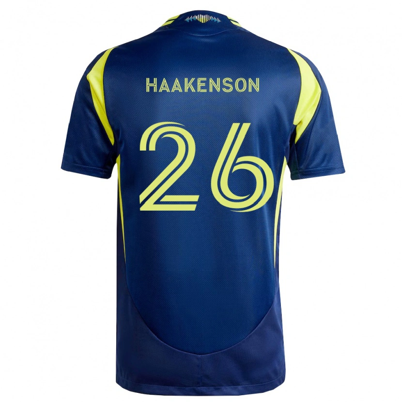Danxen Hombre Camiseta Luke Haakenson #26 Amarillo Azul Marino 2ª Equipación 2026/27 La Camisa México