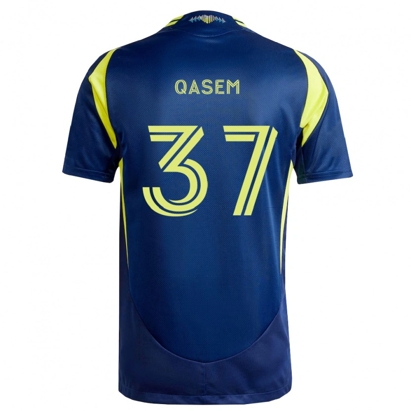 Danxen Hombre Camiseta Ahmed Qasem #37 Amarillo Azul Marino 2ª Equipación 2026/27 La Camisa México