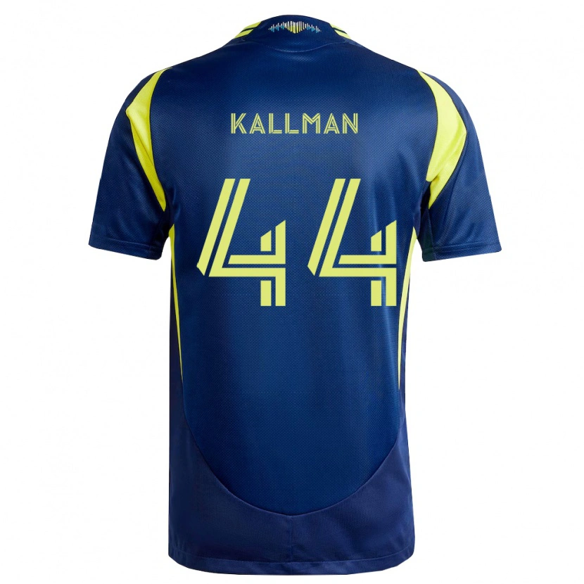 Danxen Hombre Camiseta Brent Kallman #44 Amarillo Azul Marino 2ª Equipación 2026/27 La Camisa México