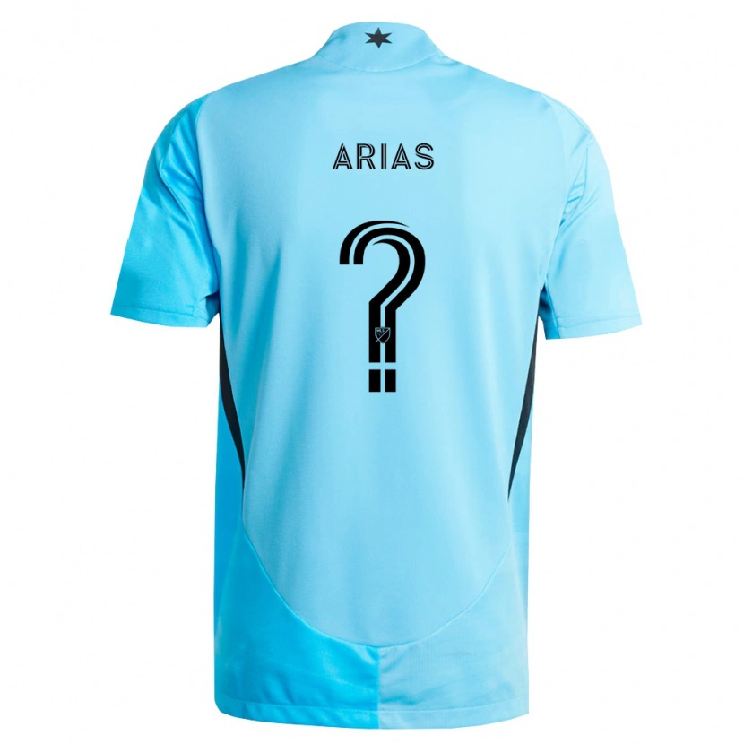 Danxen Hombre Camiseta Justin Arias #0 Azul Claro Negro 2ª Equipación 2026/27 La Camisa México