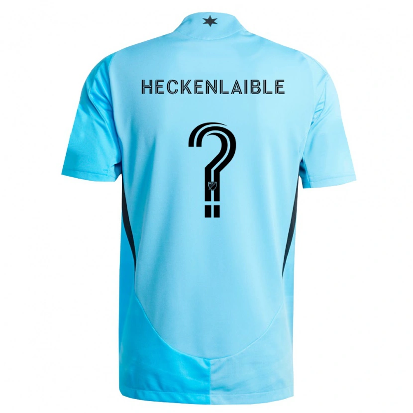 Danxen Hombre Camiseta Andrew Heckenlaible #0 Azul Claro Negro 2ª Equipación 2026/27 La Camisa México