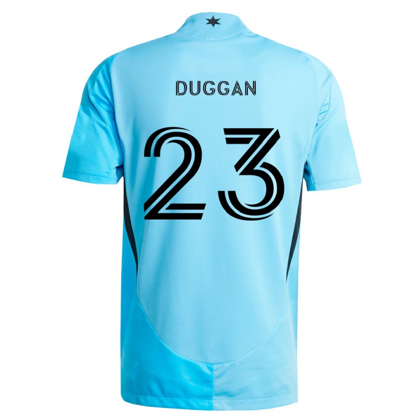 Danxen Hombre Camiseta Morris Duggan #23 Azul Claro Negro 2ª Equipación 2026/27 La Camisa México