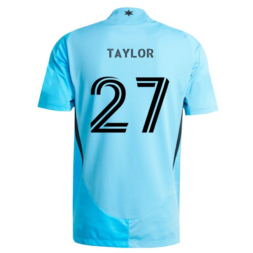 Danxen Hombre Camiseta D.j. Taylor #27 Azul Claro Negro 2ª Equipación 2026/27 La Camisa México