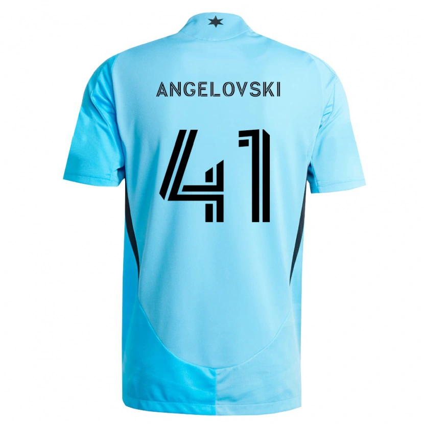 Danxen Hombre Camiseta Lazar Angelovski #41 Azul Claro Negro 2ª Equipación 2026/27 La Camisa México