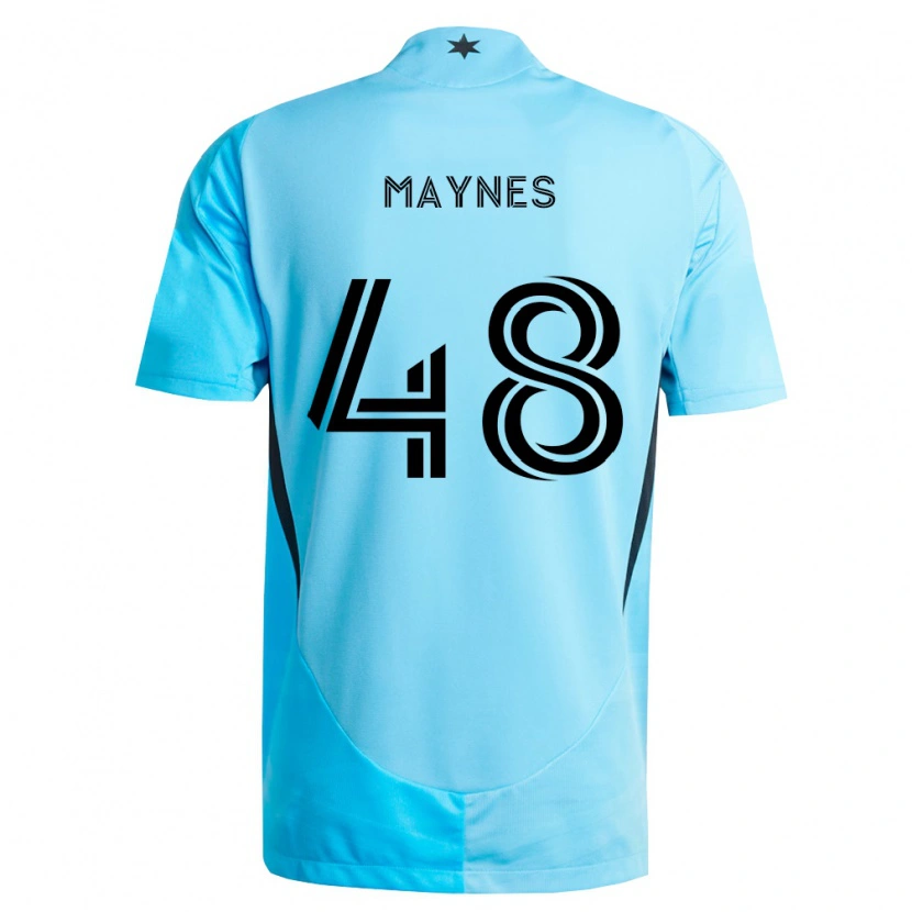 Danxen Hombre Camiseta William Maynes #48 Azul Claro Negro 2ª Equipación 2026/27 La Camisa México