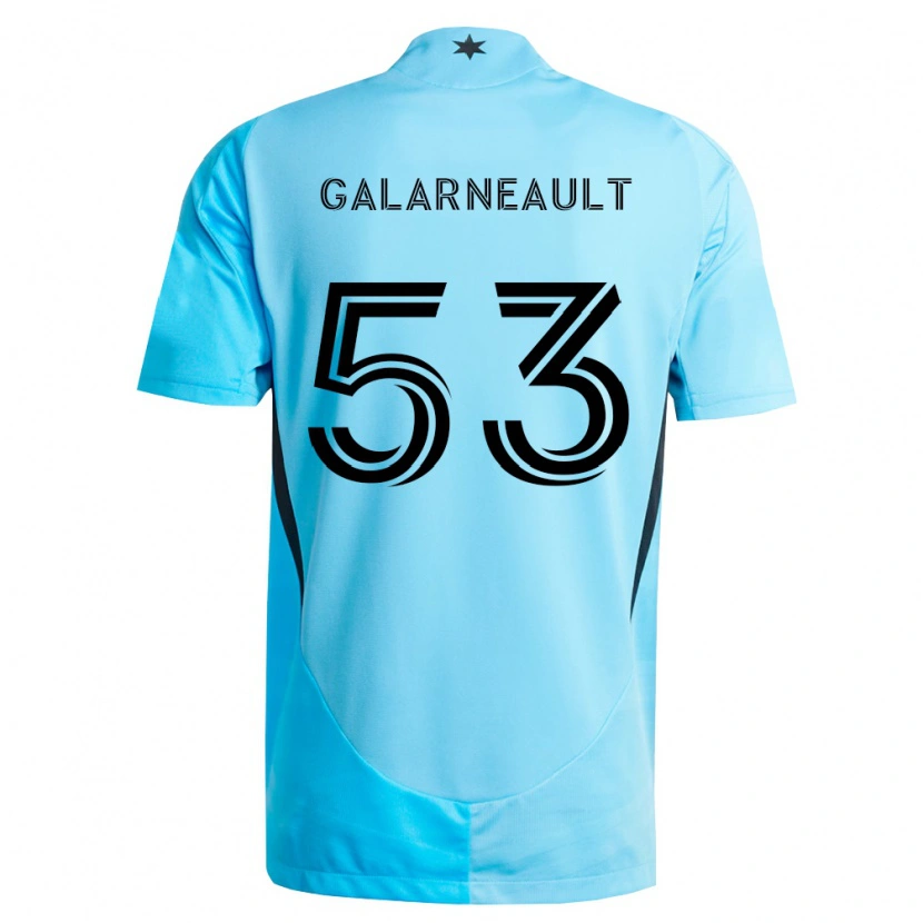 Danxen Hombre Camiseta Benjamin Galarneault #53 Azul Claro Negro 2ª Equipación 2026/27 La Camisa México