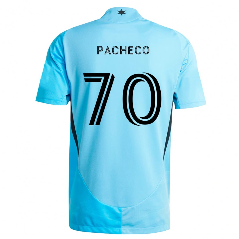 Danxen Hombre Camiseta Diogo Pacheco #70 Azul Claro Negro 2ª Equipación 2026/27 La Camisa México