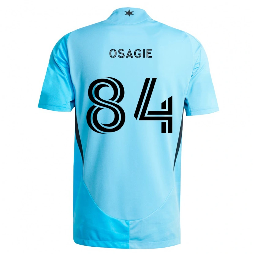 Danxen Hombre Camiseta Nosazena Osagie #84 Azul Claro Negro 2ª Equipación 2026/27 La Camisa México