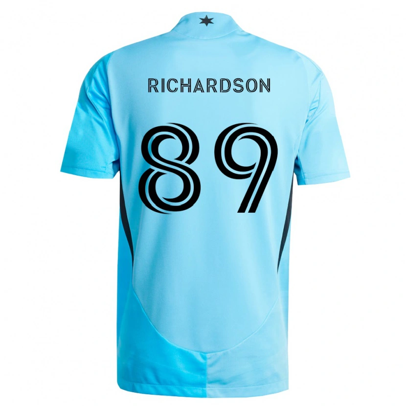 Danxen Hombre Camiseta Nick Richardson #89 Azul Claro Negro 2ª Equipación 2026/27 La Camisa México