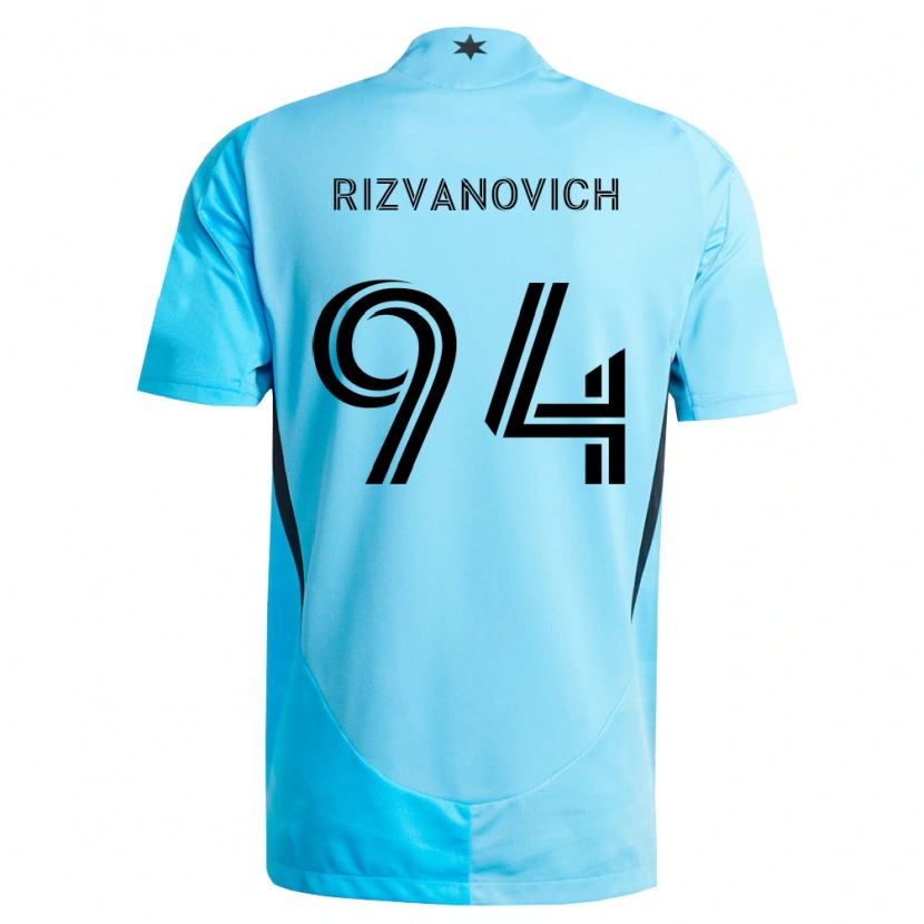 Danxen Hombre Camiseta Kayne Rizvanovich #94 Azul Claro Negro 2ª Equipación 2026/27 La Camisa México
