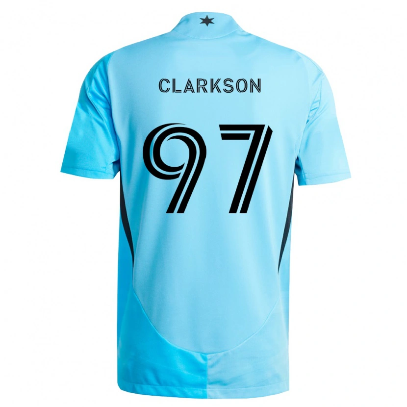 Danxen Hombre Camiseta Jack Clarkson #97 Azul Claro Negro 2ª Equipación 2026/27 La Camisa México