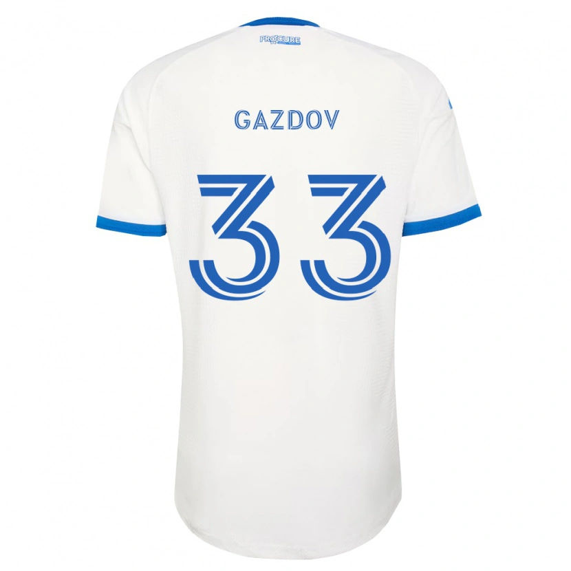 Danxen Hombre Camiseta Emil Gazdov #33 Azul Cielo Blanco 2ª Equipación 2026/27 La Camisa México