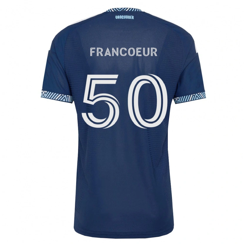 Danxen Hombre Camiseta Isaac Francoeur #50 Azul Profundo Blanco 2ª Equipación 2026/27 La Camisa México