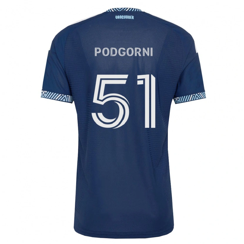 Danxen Hombre Camiseta Kevin Podgorni #51 Azul Profundo Blanco 2ª Equipación 2026/27 La Camisa México