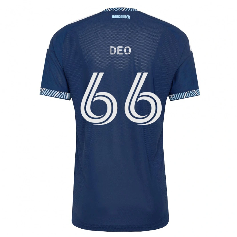 Danxen Hombre Camiseta Sahil Deo #66 Azul Profundo Blanco 2ª Equipación 2026/27 La Camisa México