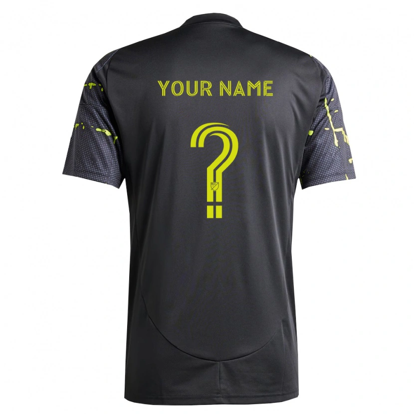 Danxen Hombre Camiseta Su Nombre #0 Amarillo Fluorescente Negro 2ª Equipación 2026/27 La Camisa México