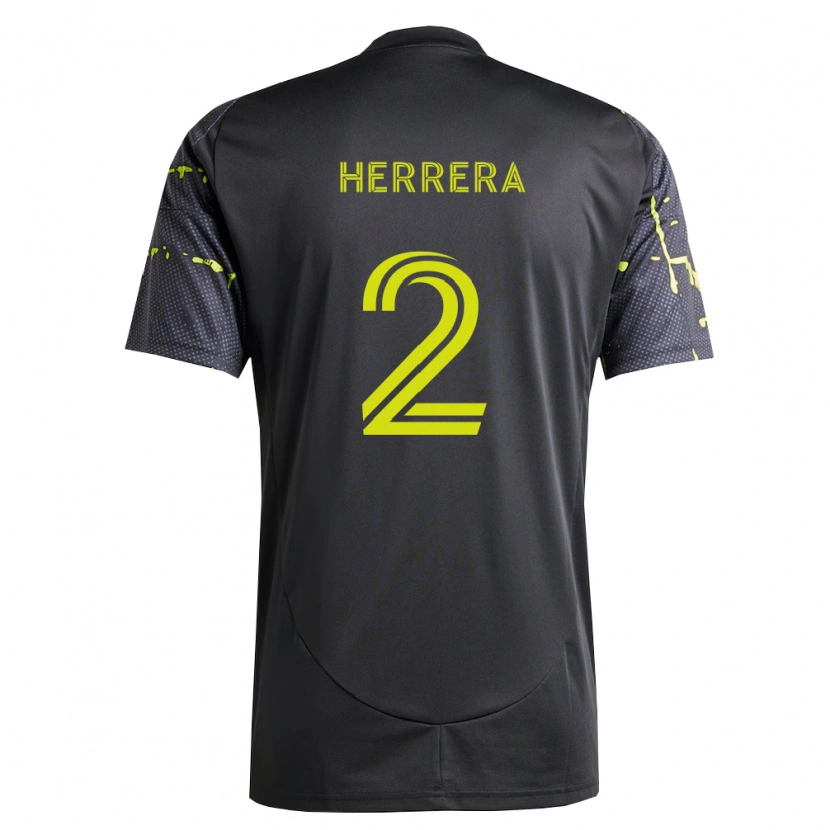 Danxen Hombre Camiseta Andrés Herrera #2 Amarillo Fluorescente Negro 2ª Equipación 2026/27 La Camisa México