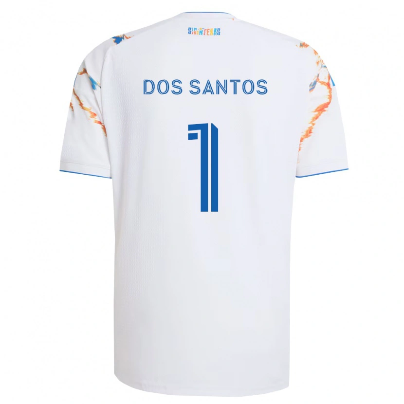 Danxen Hombre Camiseta Cj Dos Santos #1 Blanco Naranja Azul 2ª Equipación 2026/27 La Camisa México